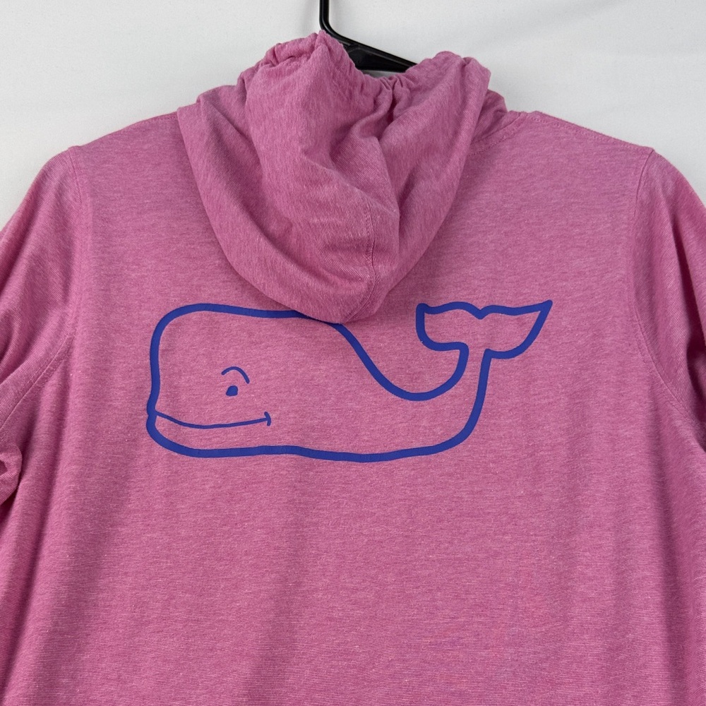 Vineyard Vines Pink & White Striped Long Sleeve Shirt Blue Whale Logo Size S - Picture 8 of 9